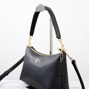 NWT COACH CE584 Clara Shoulder Crossbody bag Crossgrain Leather in Black